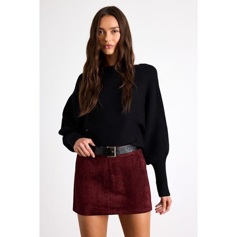 Lulus Axara Rust Red Suede Mid-rise Mini Skirt